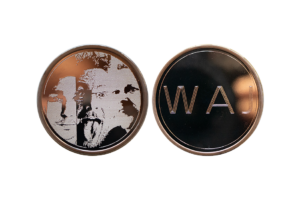 Custom engraved coins with faces taken from photos