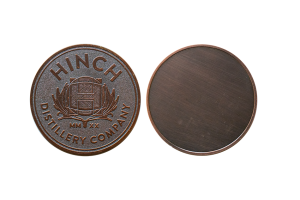 Customer Satisfaction Coin. Custom Copper Coins in Antique Finish.