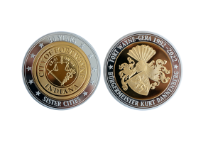 Bi Metal Coins_City Partnership Custom Coins_Gold and_Silver Coins in Polished Plate Finish_Coins with Dual Plating