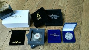 Selection of coin boxes, coin frames and coin cases to display and offer your custom coins
