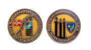 NATO Challenge Coins. Custom Bronze Coins, Antique Finish with Hard Enamel Colour