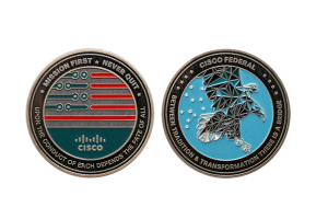 Custom Challenge Coins_Silver Antique with soft enamel_CISCO