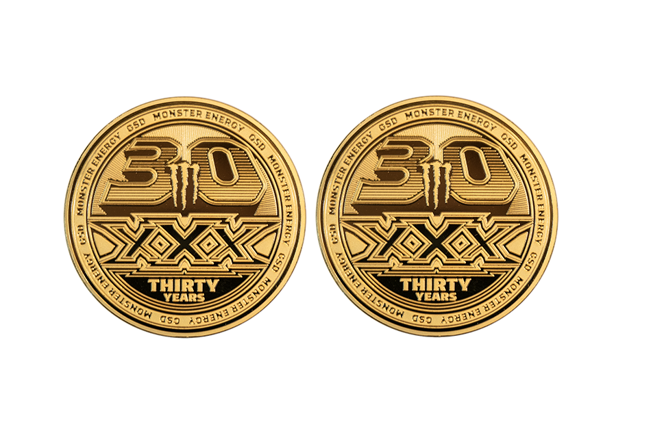 Celebrating Your Company's Anniversary with Gold Coins_Custom-Gold-Coins_30-Years-Monster-Energy