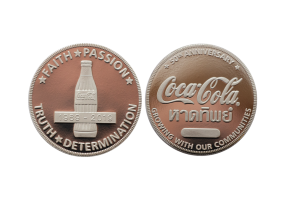 Branded Coins. Custom Company Coins. Coca Cola Coins