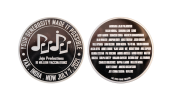 Fine Silver Custom Event Coins in Polished Plate Finish. Sponsor Coins