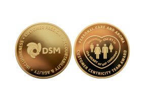 Team Award DSM Custom Coins in Gold