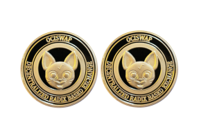 Physical Crypto Coins in Gold. Octiswap Coins