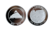 Corporate Coins. 1 Troy Ounce .999 Fine Silver Hallmarked Branded Coins in Polished Plate