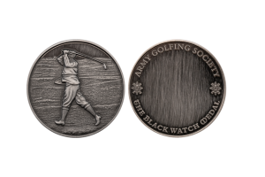 Custom Silver Coins Antiqued_Custom Golf Coins. Antique Bespoke Coins as Golf Medals