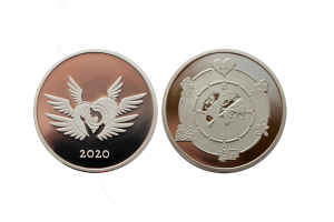 Custom Silver Coins. Circle of Life Coins in Polished Plate Finish