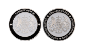 UK Cabinet Office Coins. Silver Coins, Polished Plate with Soft Enamel Colour.
