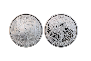 Custom Silver Coins with detailed design. Lady Coins, Gentlemen's Club Coins. Pink Moon Coins