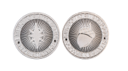 Bespoke Silver Coins,  Sandblasted Background