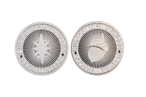 Bespoke Silver Coins, Sandblasted Background