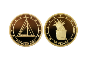 Custom Skipper Coins. Custom Solid Gold Coins, 24K hallmarked, Polished Plate