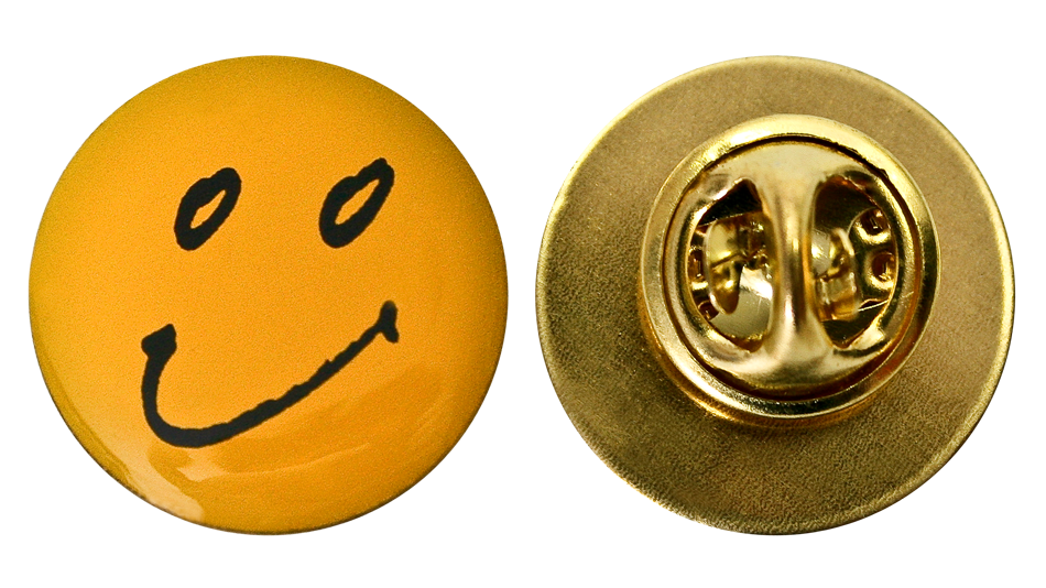 Custom-made smiley pin