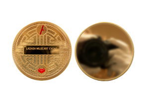 Corporate Event Coins. Custom Gold Coins_Mirror-like Polished Plate Soft Enamel