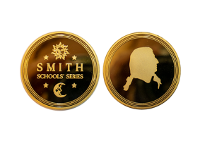 Custom Coin Solid 24K Gold Polished Plate Finish