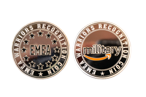Employee Recognition Coins_Custom Silver Coins_Polished Plate Soft Enamel_EMEA Warriors