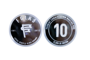 Silver polished plate branding coins employee recognition anniversary