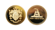 Custom Gold Coins in Polished Plate