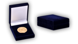 Blue Velvet Box for custom coins