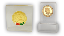 Acrylic block to display custom coins