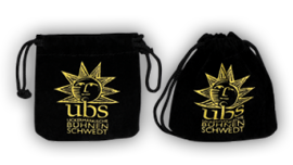 Velvet pouch for custom coins with individual logo print