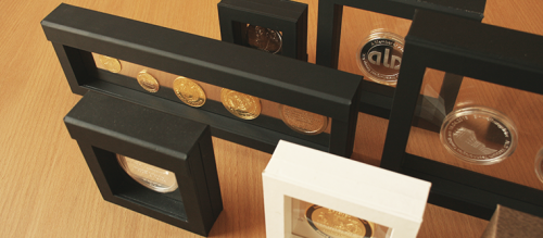 Your Custom-minted Coins in Our Coin Frame V19