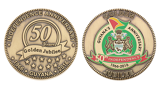 Guyana's Independence Anniversary Commemorative Coins