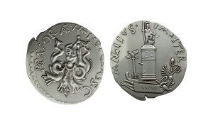 Custom-minted Coins made in Antique Silver_Irregular Shape