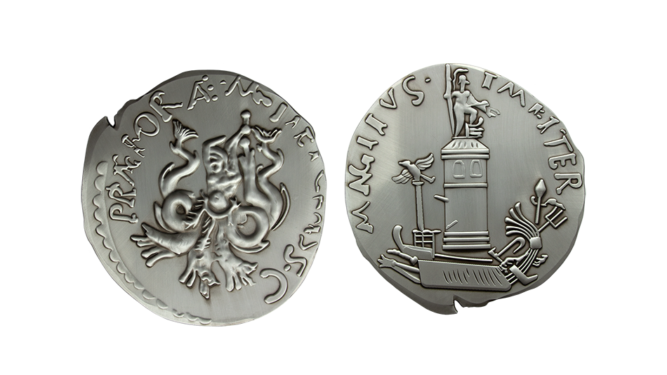 Custom-minted Coins made in Antique Silver_Irregular Shape