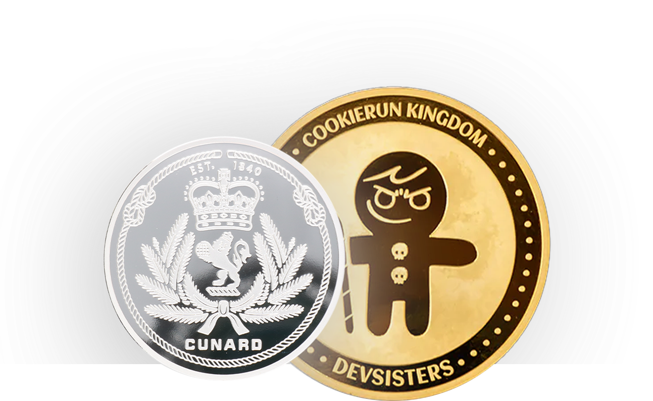 Personalised Christmas Present Ideas. Custom Coins for Christmas with individual design. The perfect present under the Christmas tree