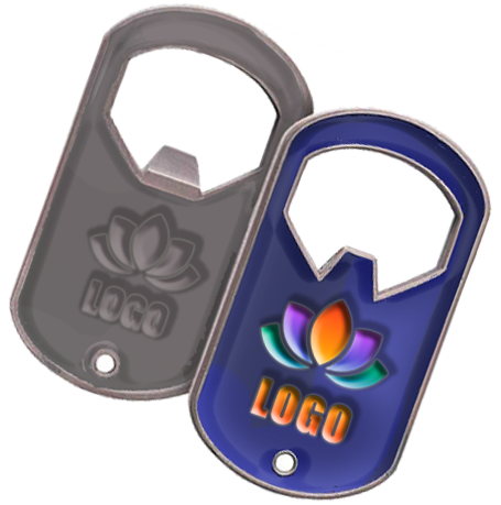 Coloured bottle openers in branded design