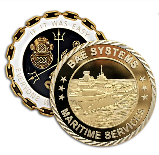 Custom pure silver and gold challenge coins