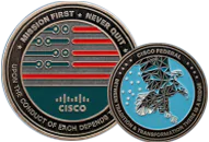 Commemorative challenge coin for Cisco Federal