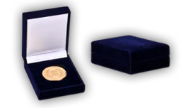 Blue Velvet Box for custom coins